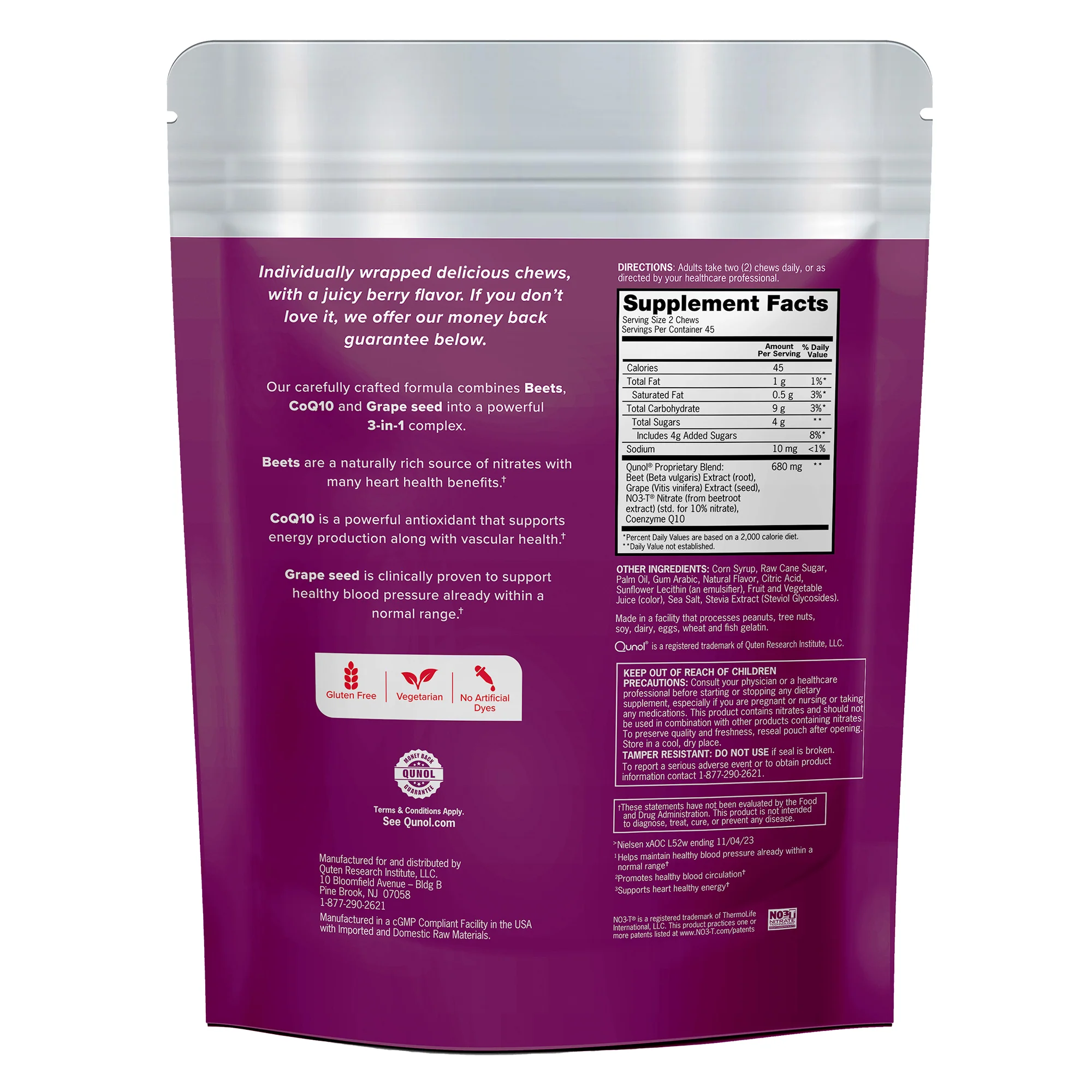 Blood Pressure Support Soft Chews, Beets + CoQ10 - Image 11