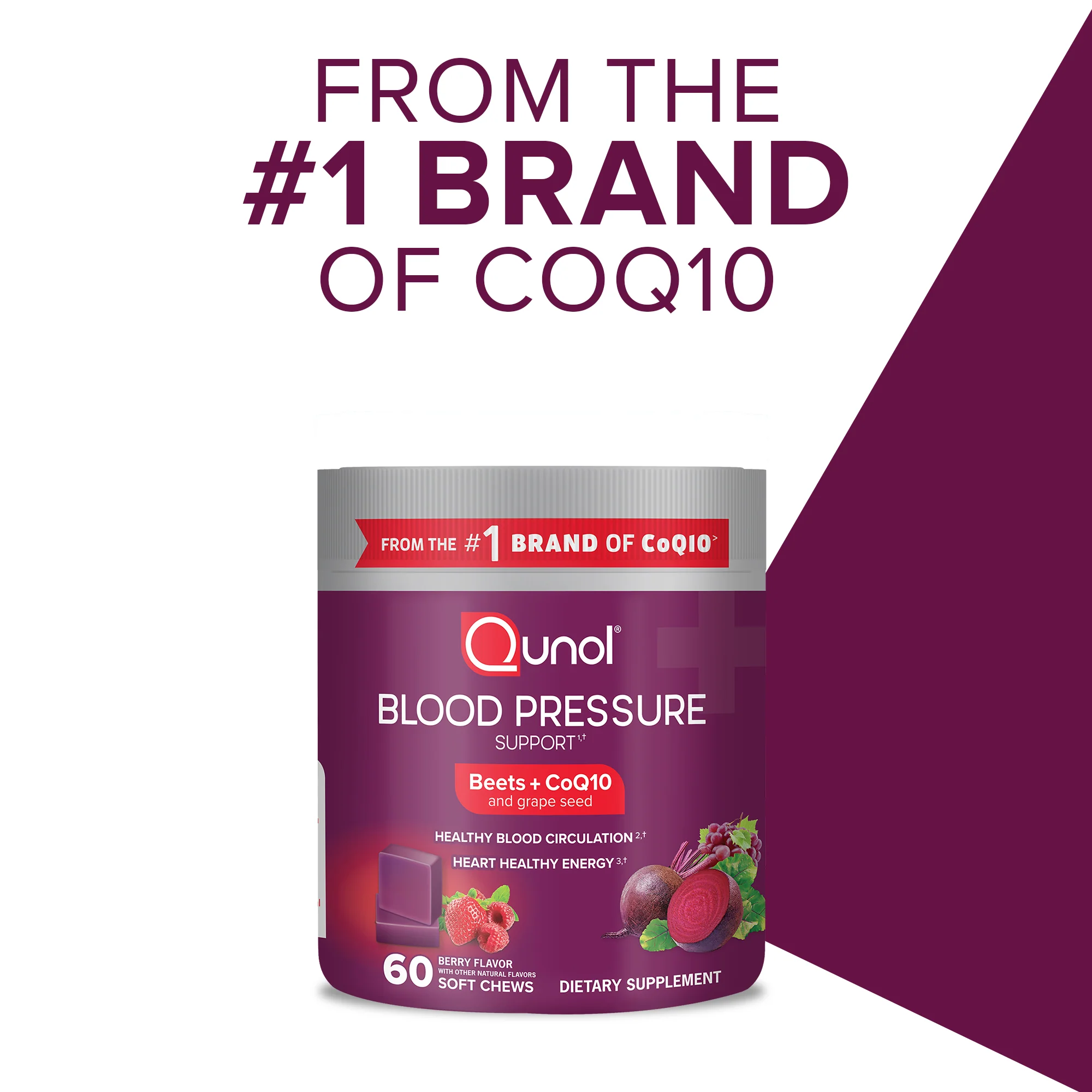 Blood Pressure Support Soft Chews, Beets + CoQ10 - Image 7