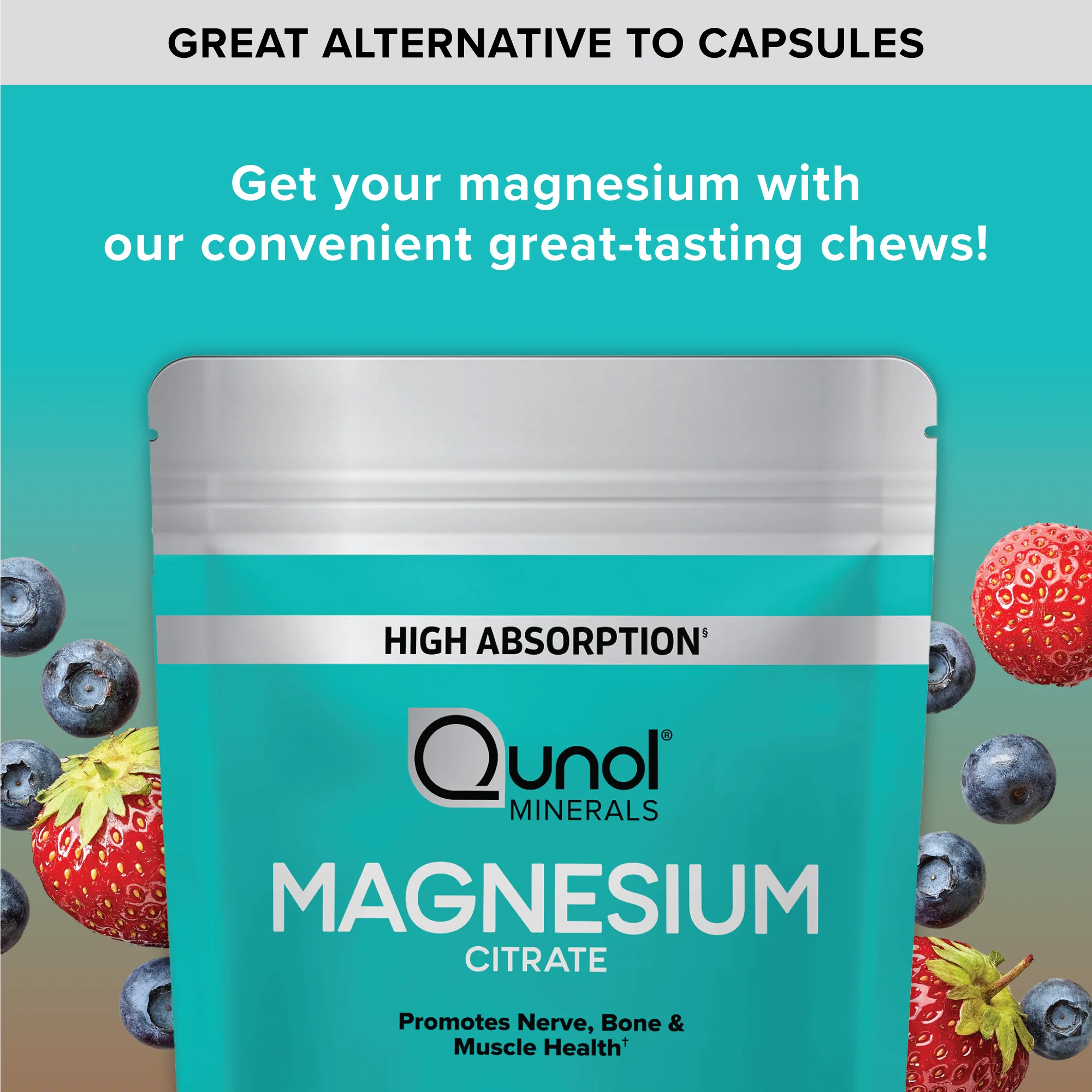 Magnesium Citrate Soft Chews, Extra Strength 350mg, Berry Flavor - Image 5