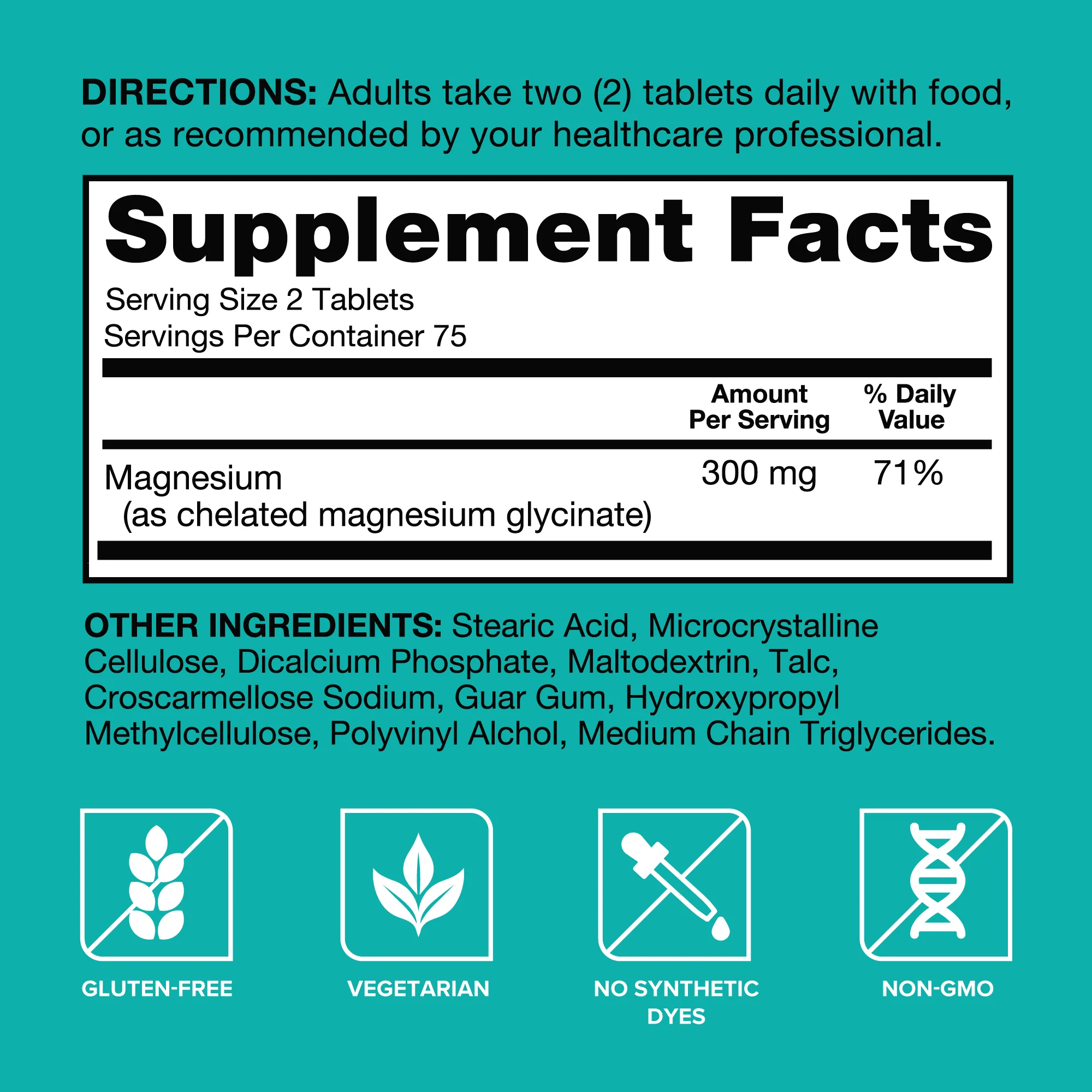 Magnesium Glycinate, 300mg - Image 15