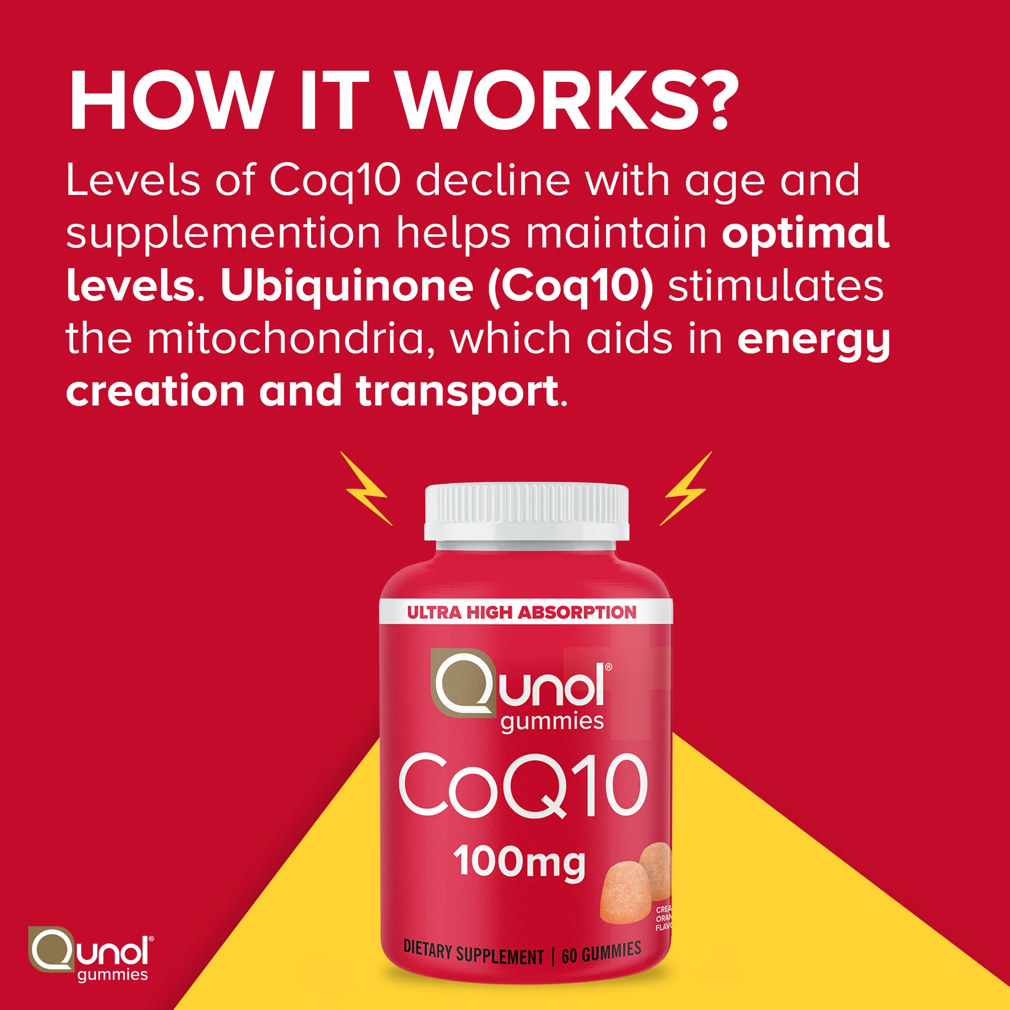 CoQ10 Gummies, 100mg, Rich Orange Flavor - Image 4