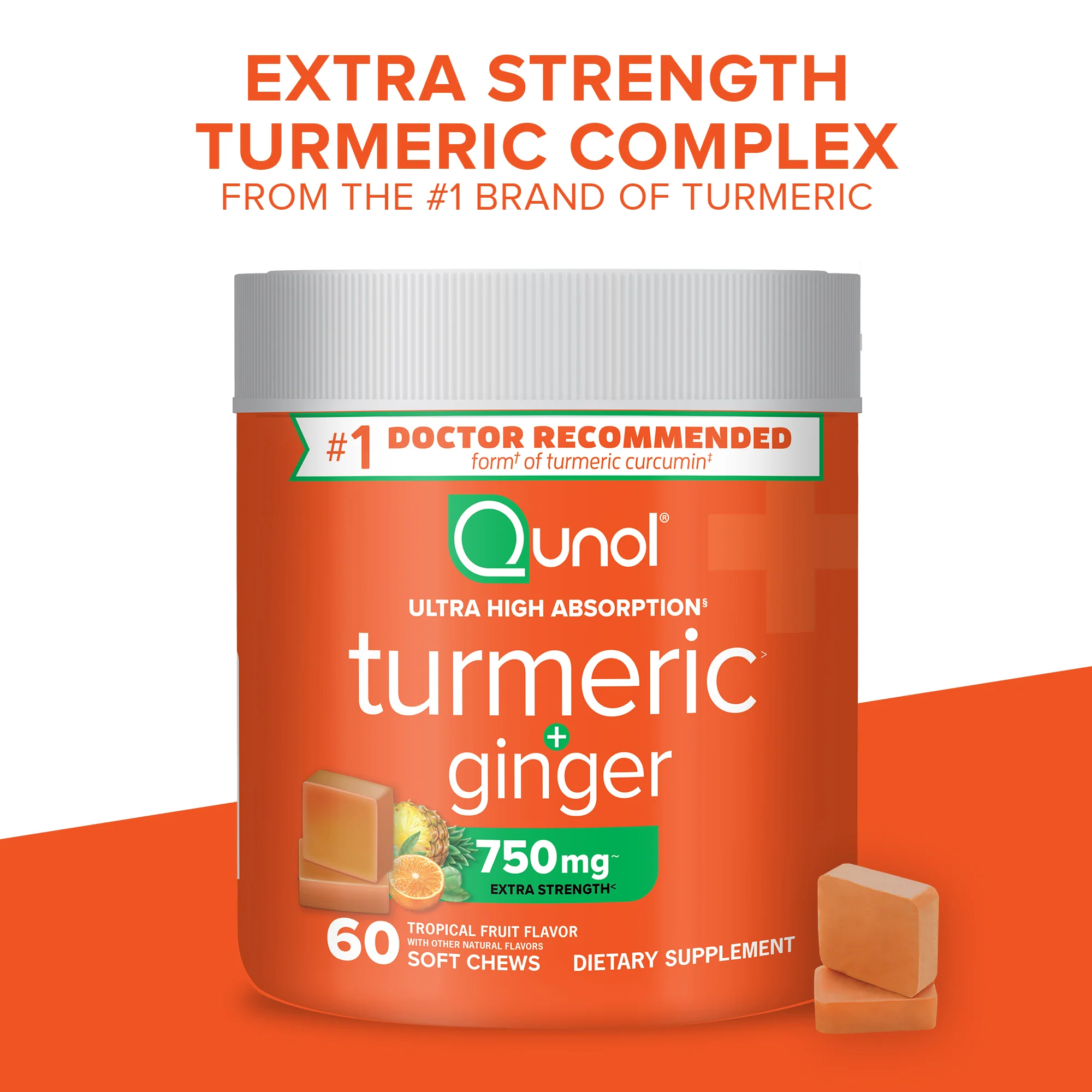 Turmeric + Ginger Soft Chews, 750 mg - Image 4